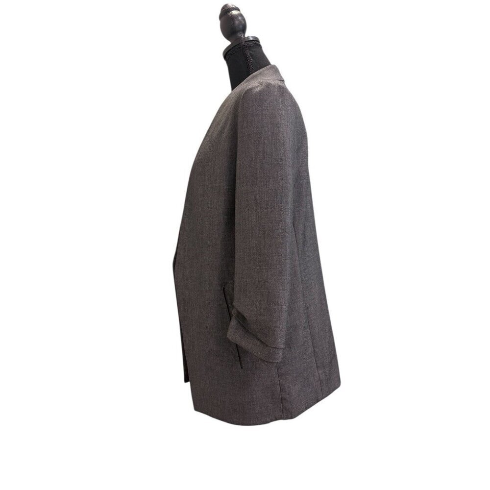 Babaton Aritzia Open Front 3/4 Sleeve Blazer Jacket Charcoal Gray Size 6 - Picture 4 of 9